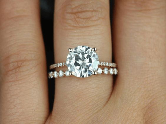 Solitaire setting and pave band - Pinterest