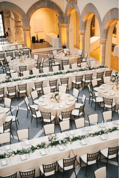 Classic traditional wedding reception in the Chrysler Museum of Art - Pinterest