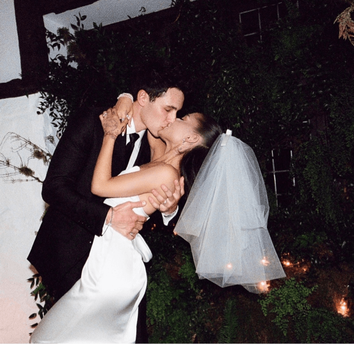 Ariana and her fiance Dalton Gomez held a delightful wedding at home on May 15 in Montecito, California. - Instagram