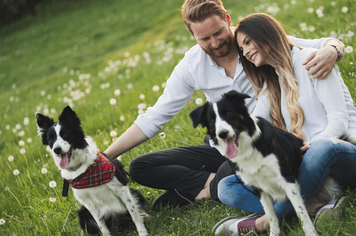 Couple pet walking creates happy memories - Pinterest