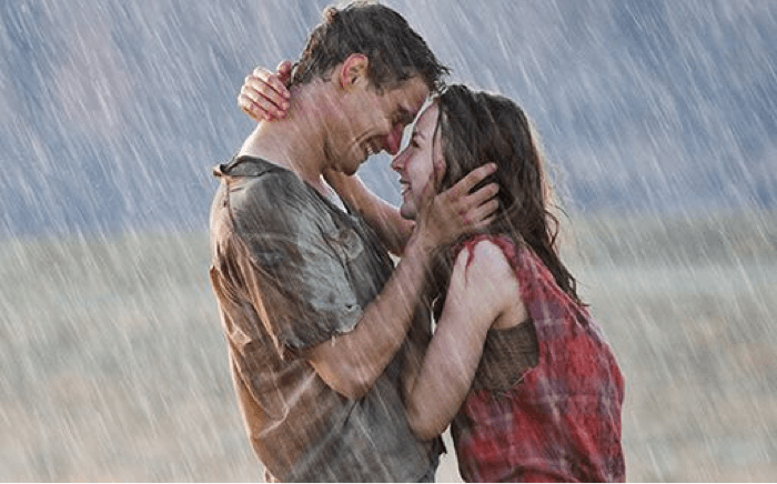Remake a romantic movie scene with your partner under the rain - Pinterest