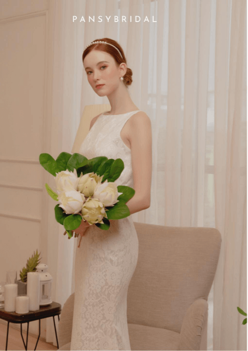 Váy cưới đơn giản thanh lịch của PANSY Bridal - Facebook