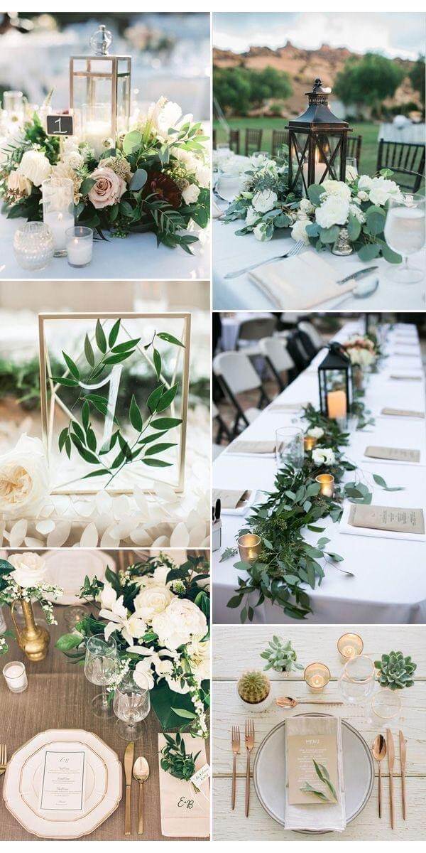 More and more couples have chosen green tones in their weddings to spread the love for nature. - Pinterest