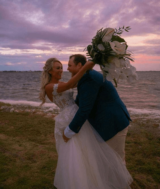 Luke Combs and Nicole Hocking happily celebrate their wedding - Pinterest