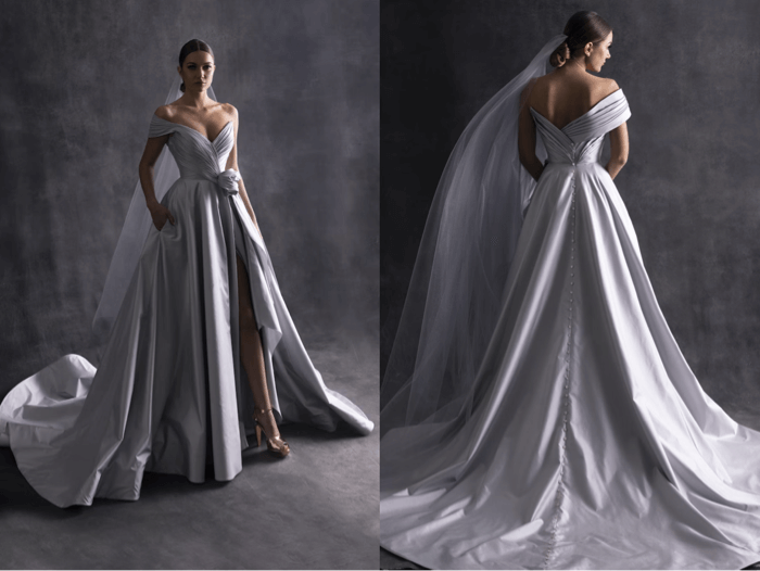 Sexy light grey wedding dress from Legends Romona Keveza 2023 collection - WebSite